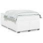 vidaXL Boxspringbett mit Matratze Weiß 120x190 cm Kunstleder vidaXL Boxspringbett mit Matratze Weiß 120x190 cm Kunstleder