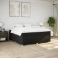 vidaXL Boxspringbett mit Matratze Schwarz 200x200 cm Stoff vidaXL Boxspringbett mit Matratze Schwarz 200x200 cm Stoff