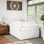 vidaXL Boxspringbett mit Matratze Weiß 120x190 cm Kunstleder vidaXL Boxspringbett mit Matratze Weiß 120x190 cm Kunstleder