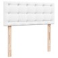 vidaXL Boxspringbett mit Matratze Weiß 120x190 cm Kunstleder vidaXL Boxspringbett mit Matratze Weiß 120x190 cm Kunstleder