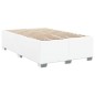 vidaXL Boxspringbett mit Matratze Weiß 120x190 cm Kunstleder vidaXL Boxspringbett mit Matratze Weiß 120x190 cm Kunstleder