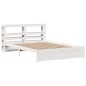 vidaXL Bettgestell mit Kopfteil ohne Matratze Weiß 135x190 cm vidaXL Bettgestell mit Kopfteil ohne Matratze Weiß 135x190 cm