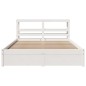 vidaXL Bettgestell mit Kopfteil ohne Matratze Weiß 135x190 cm vidaXL Bettgestell mit Kopfteil ohne Matratze Weiß 135x190 cm