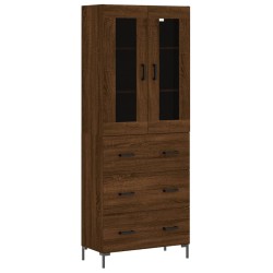 vidaXL Highboard Braun Eichen-Optik 69,5x34x180 cm Holzwerkstoff
