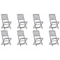 vidaXL Klappbare Gartenstühle 8 Stk. mit Kissen Massivholz Akazie vidaXL Klappbare Gartenstühle 8 Stk. mit Kissen Massivholz Akazie