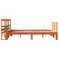 vidaXL Bettgestell mit Kopfteil ohne Matratze Wachsbraun 140x190 cm vidaXL Bettgestell mit Kopfteil ohne Matratze Wachsbraun 140x190 cm