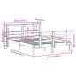 vidaXL Bettgestell mit Kopfteil ohne Matratze Wachsbraun 140x190 cm vidaXL Bettgestell mit Kopfteil ohne Matratze Wachsbraun 140x190 cm