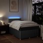 vidaXL Boxspringbett mit Matratze Dunkelgrau 120x190 cm Stoff