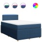 vidaXL Boxspringbett mit Matratze Blau 120x190 cm Stoff vidaXL Boxspringbett mit Matratze Blau 120x190 cm Stoff