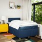 vidaXL Boxspringbett mit Matratze Blau 120x190 cm Stoff vidaXL Boxspringbett mit Matratze Blau 120x190 cm Stoff