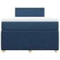 vidaXL Boxspringbett mit Matratze Blau 120x190 cm Stoff vidaXL Boxspringbett mit Matratze Blau 120x190 cm Stoff