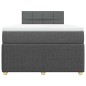 vidaXL Boxspringbett mit Matratze Dunkelgrau 120x190 cm Stoff