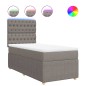 vidaXL Boxspringbett mit Matratze Taupe 80x200 cm Stoff vidaXL Boxspringbett mit Matratze Taupe 80x200 cm Stoff