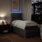 vidaXL Boxspringbett mit Matratze Taupe 80x200 cm Stoff vidaXL Boxspringbett mit Matratze Taupe 80x200 cm Stoff