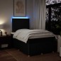 vidaXL Boxspringbett mit Matratze Schwarz 120x190 cm Stoff vidaXL Boxspringbett mit Matratze Schwarz 120x190 cm Stoff