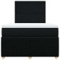 vidaXL Boxspringbett mit Matratze Schwarz 120x190 cm Stoff vidaXL Boxspringbett mit Matratze Schwarz 120x190 cm Stoff