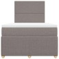 vidaXL Boxspringbett mit Matratze Taupe 120x190 cm Stoff vidaXL Boxspringbett mit Matratze Taupe 120x190 cm Stoff