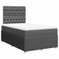 vidaXL Boxspringbett mit Matratze Dunkelgrau 120x190 cm Stoff vidaXL Boxspringbett mit Matratze Dunkelgrau 120x190 cm Stoff