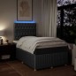 vidaXL Boxspringbett mit Matratze Dunkelgrau 120x190 cm Stoff vidaXL Boxspringbett mit Matratze Dunkelgrau 120x190 cm Stoff
