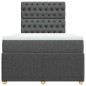 vidaXL Boxspringbett mit Matratze Dunkelgrau 120x190 cm Stoff vidaXL Boxspringbett mit Matratze Dunkelgrau 120x190 cm Stoff