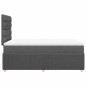 vidaXL Boxspringbett mit Matratze Dunkelgrau 120x190 cm Stoff vidaXL Boxspringbett mit Matratze Dunkelgrau 120x190 cm Stoff
