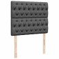 vidaXL Boxspringbett mit Matratze Dunkelgrau 120x190 cm Stoff vidaXL Boxspringbett mit Matratze Dunkelgrau 120x190 cm Stoff