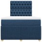 vidaXL Boxspringbett mit Matratze Blau 120x190 cm Stoff vidaXL Boxspringbett mit Matratze Blau 120x190 cm Stoff