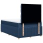vidaXL Boxspringbett mit Matratze Blau 120x190 cm Stoff vidaXL Boxspringbett mit Matratze Blau 120x190 cm Stoff