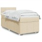 vidaXL Boxspringbett mit Matratze Creme 80x200 cm Stoff vidaXL Boxspringbett mit Matratze Creme 80x200 cm Stoff
