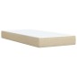 vidaXL Boxspringbett mit Matratze Creme 80x200 cm Stoff vidaXL Boxspringbett mit Matratze Creme 80x200 cm Stoff