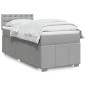 vidaXL Boxspringbett mit Matratze Hellgrau 80x200 cm Stoff vidaXL Boxspringbett mit Matratze Hellgrau 80x200 cm Stoff