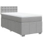 vidaXL Boxspringbett mit Matratze Hellgrau 80x200 cm Stoff vidaXL Boxspringbett mit Matratze Hellgrau 80x200 cm Stoff