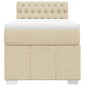 vidaXL Boxspringbett mit Matratze Creme 90x190 cm Stoff vidaXL Boxspringbett mit Matratze Creme 90x190 cm Stoff
