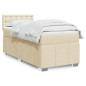 vidaXL Boxspringbett mit Matratze Creme 90x190 cm Stoff vidaXL Boxspringbett mit Matratze Creme 90x190 cm Stoff