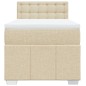 vidaXL Boxspringbett mit Matratze Creme 90x190 cm Stoff vidaXL Boxspringbett mit Matratze Creme 90x190 cm Stoff