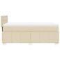 vidaXL Boxspringbett mit Matratze Creme 90x190 cm Stoff vidaXL Boxspringbett mit Matratze Creme 90x190 cm Stoff