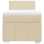 vidaXL Boxspringbett mit Matratze Creme 90x200 cm Stoff vidaXL Boxspringbett mit Matratze Creme 90x200 cm Stoff