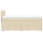 vidaXL Boxspringbett mit Matratze Creme 90x200 cm Stoff vidaXL Boxspringbett mit Matratze Creme 90x200 cm Stoff