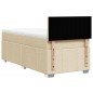 vidaXL Boxspringbett mit Matratze Creme 90x200 cm Stoff vidaXL Boxspringbett mit Matratze Creme 90x200 cm Stoff