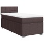 vidaXL Boxspringbett mit Matratze Dunkelbraun 90x200 cm Stoff vidaXL Boxspringbett mit Matratze Dunkelbraun 90x200 cm Stoff