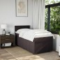 vidaXL Boxspringbett mit Matratze Dunkelbraun 90x200 cm Stoff vidaXL Boxspringbett mit Matratze Dunkelbraun 90x200 cm Stoff