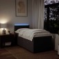 vidaXL Boxspringbett mit Matratze Dunkelbraun 90x200 cm Stoff vidaXL Boxspringbett mit Matratze Dunkelbraun 90x200 cm Stoff