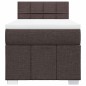 vidaXL Boxspringbett mit Matratze Dunkelbraun 90x200 cm Stoff vidaXL Boxspringbett mit Matratze Dunkelbraun 90x200 cm Stoff