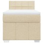 vidaXL Boxspringbett mit Matratze Creme 90x200 cm Stoff vidaXL Boxspringbett mit Matratze Creme 90x200 cm Stoff