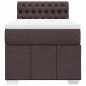 vidaXL Boxspringbett mit Matratze Dunkelbraun 90x200 cm Stoff vidaXL Boxspringbett mit Matratze Dunkelbraun 90x200 cm Stoff