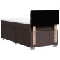 vidaXL Boxspringbett mit Matratze Dunkelbraun 90x200 cm Stoff vidaXL Boxspringbett mit Matratze Dunkelbraun 90x200 cm Stoff