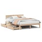 vidaXL Massivholzbett mit Schubladen 140x190 cm Kiefer vidaXL Massivholzbett mit Schubladen 140x190 cm Kiefer