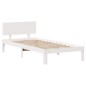 vidaXL Massivholzbett mit Schubladen Weiß 75x190 cm Kiefer vidaXL Massivholzbett mit Schubladen Weiß 75x190 cm Kiefer