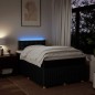vidaXL Boxspringbett mit Matratze Schwarz 120x190 cm Stoff vidaXL Boxspringbett mit Matratze Schwarz 120x190 cm Stoff