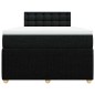 vidaXL Boxspringbett mit Matratze Schwarz 120x190 cm Stoff vidaXL Boxspringbett mit Matratze Schwarz 120x190 cm Stoff